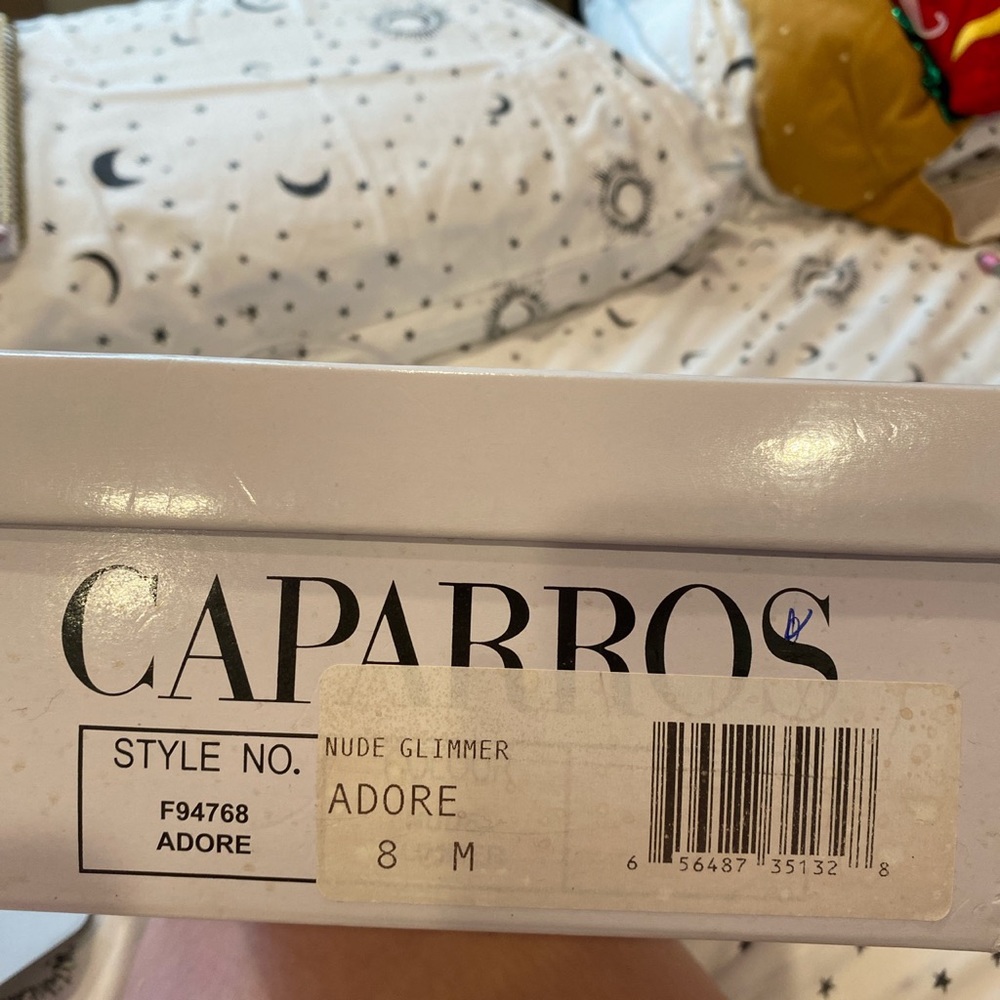 Caparros nude glimmer adore heels